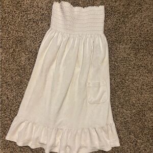 Juicy couture Strapless Smocked Ruffle Hem Dress